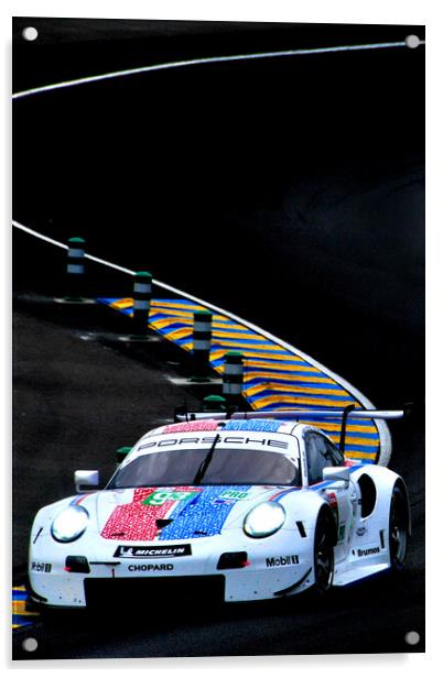 Porsche 911 RSR Sports Motor Car Acrylic by Andy Evans Photos