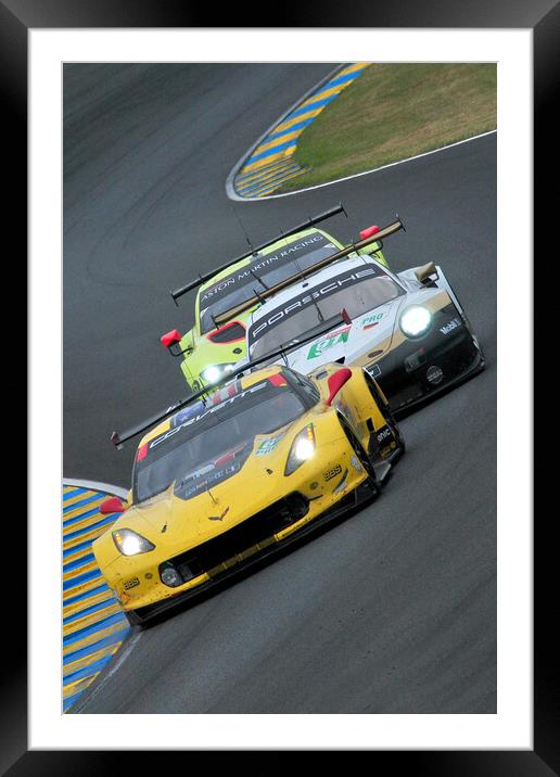 Chevrolet Corvette C7.R Sports Car Framed Mounted Print by Andy Evans Photos