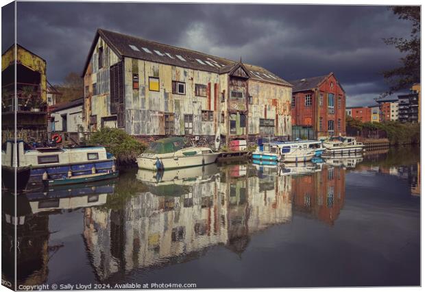 Old Buildings along the River Wensum, Norwich Canvas Print by Sally Lloyd