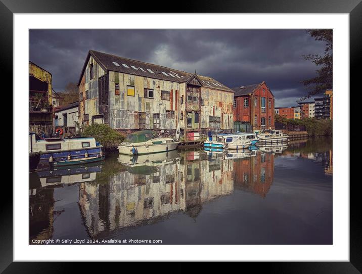 Old Buildings along the River Wensum, Norwich Framed Mounted Print by Sally Lloyd