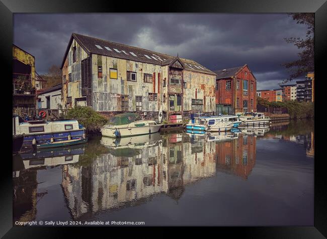 Old Buildings along the River Wensum, Norwich Framed Print by Sally Lloyd