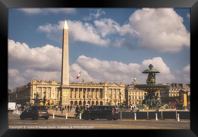 Place de la Concorde Framed Print by Justo II Gayad