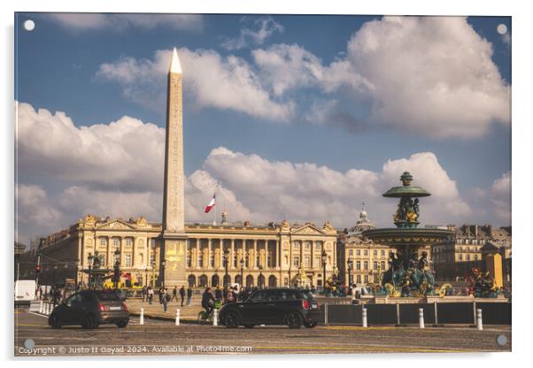 Place de la Concorde Acrylic by Justo II Gayad