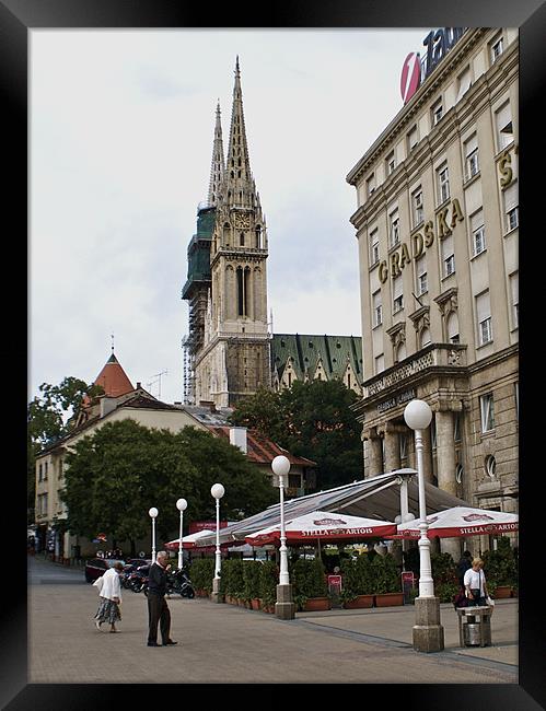 ZAGREB OLD CATHEDRAL. Framed Print by radoslav rundic