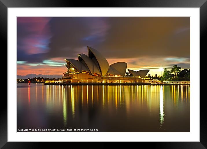 Notes of the Golden Hour Framed Mounted Print by Mark Lucey