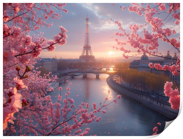 Paris, the city of Light Print by T2 