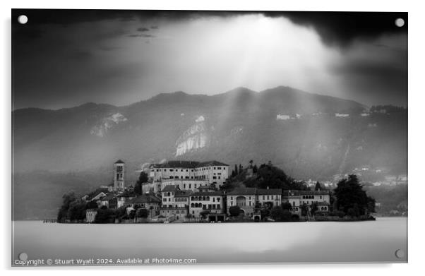 Italian Lakes: Isola San Giulio Acrylic by Stuart Wyatt