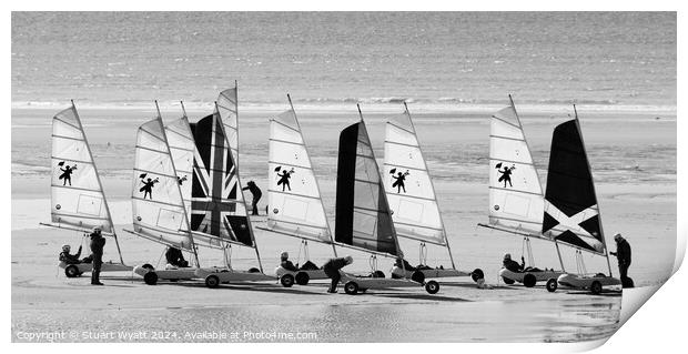 Le Touquet Beach Scene Print by Stuart Wyatt