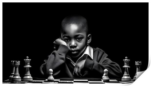Playing chess  Print by Joshua Kundrat