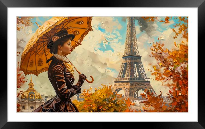Parisian Lady Framed Mounted Print by T2 