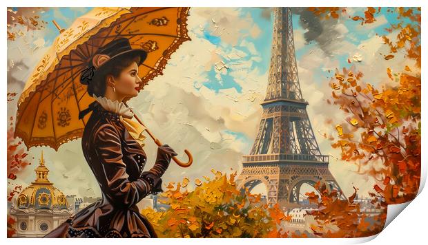 Parisian Lady Print by T2 