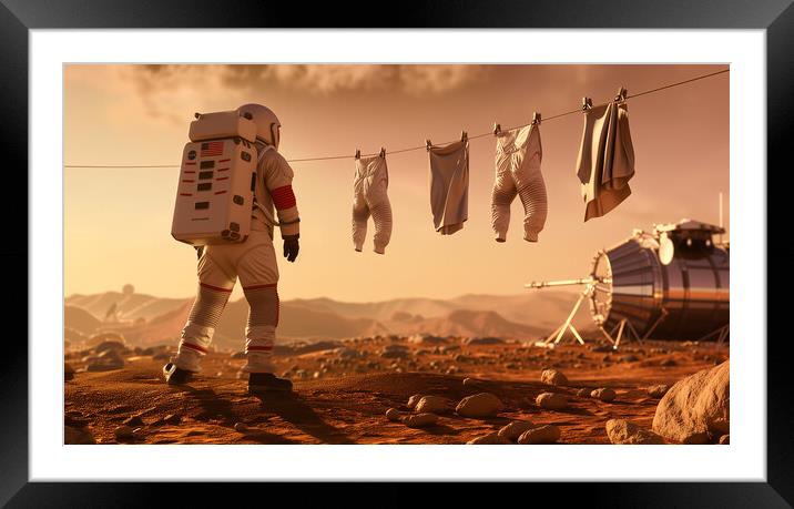 An Astronaut's work is never done Framed Mounted Print by T2 