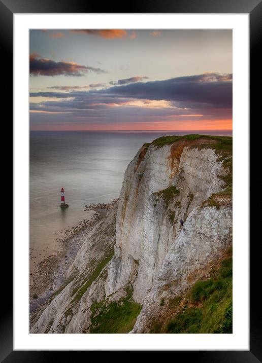 Beachy Head and Lighthouse, Eastbourne Framed Mounted Print by Phil Clements