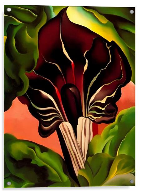 Georgia OKeeffe - Jack-in-the-Pulpit II Acrylic by Welliam Store