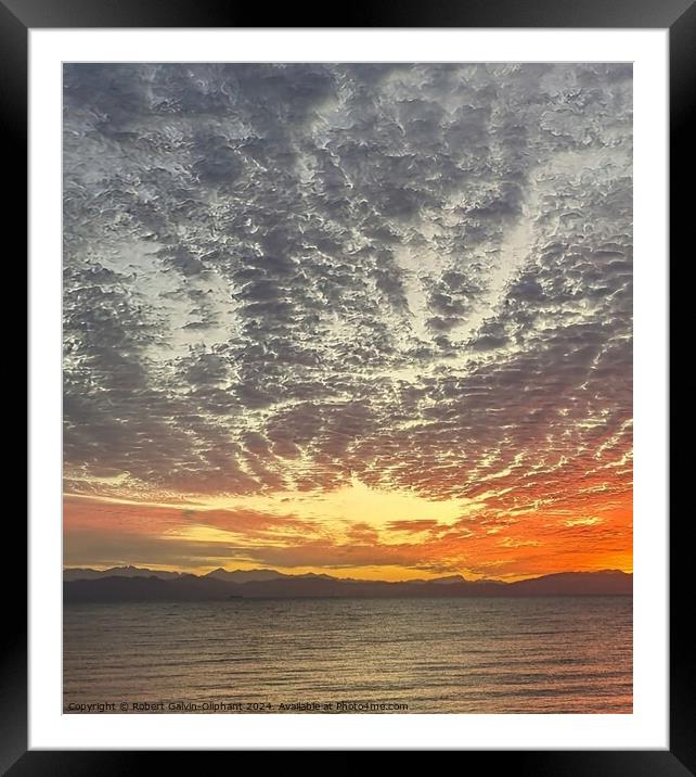 Spectacular clouds over sea Framed Mounted Print by Robert Galvin-Oliphant