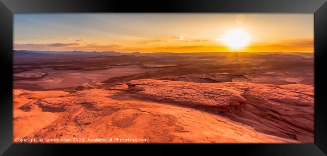 Arizona Landscape at sunrise  Framed Print by James Allen