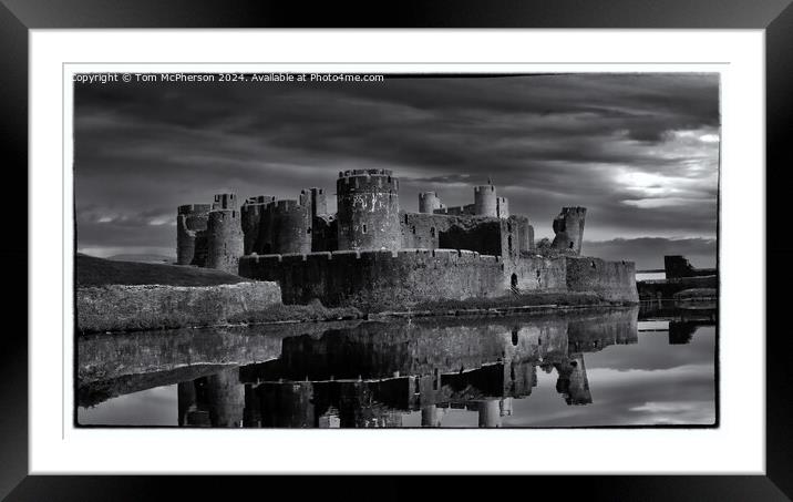 Caerphilly Castle  Framed Mounted Print by Tom McPherson