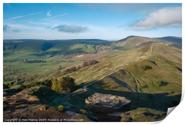 Mam Tor and The Great Ridge Print by Pete Mainey