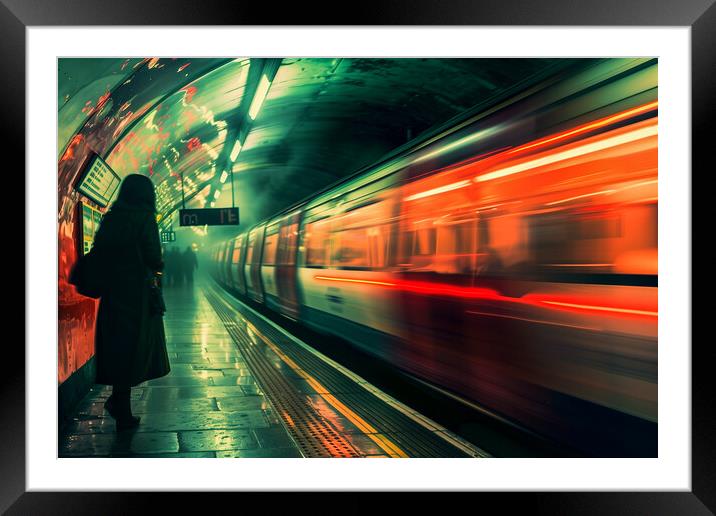 London Underground Framed Mounted Print by T2 