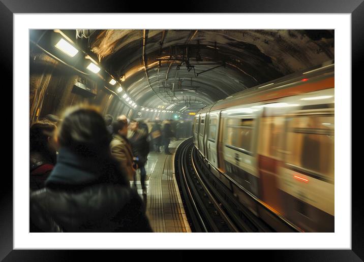 London Underground Framed Mounted Print by T2 