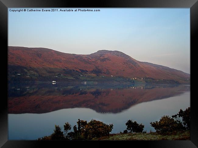 Reflections on Loch Broom Framed Print by Catherine Fowler