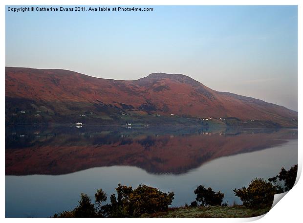 Reflections on Loch Broom Print by Catherine Fowler