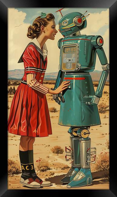 Robot Love Framed Print by T2 