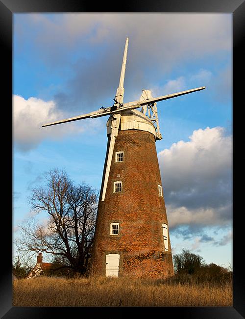Billingford-Pyrleston Tower Windmill Framed Print by Robert Geldard