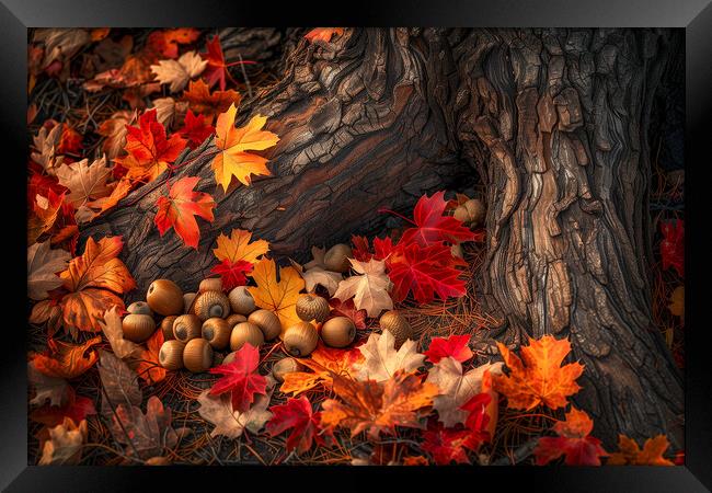 Autumn Oak Framed Print by T2 