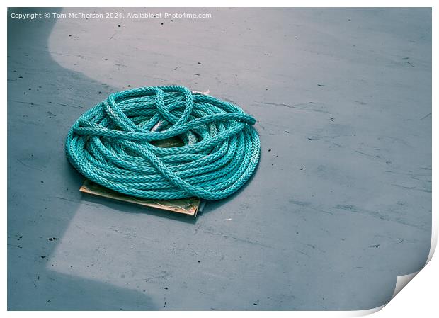 Blue Rope Print by Tom McPherson