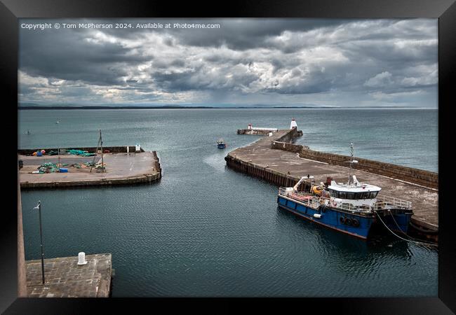 Burghead Harbour Scene Framed Print by Tom McPherson