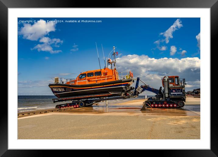 RNLI Lifeboat 13-34 Rhyl Framed Mounted Print by Adrian Evans