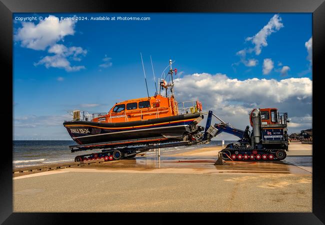 RNLI Lifeboat 13-34 Rhyl Framed Print by Adrian Evans