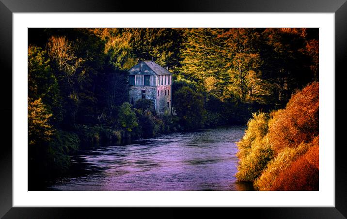 Fishing Lodge  on the North River Esk Montrose Framed Mounted Print by DAVID FRANCIS