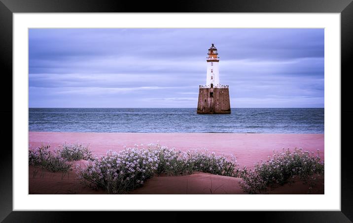 Rattray Head Lighthouse in Scotland Framed Mounted Print by DAVID FRANCIS