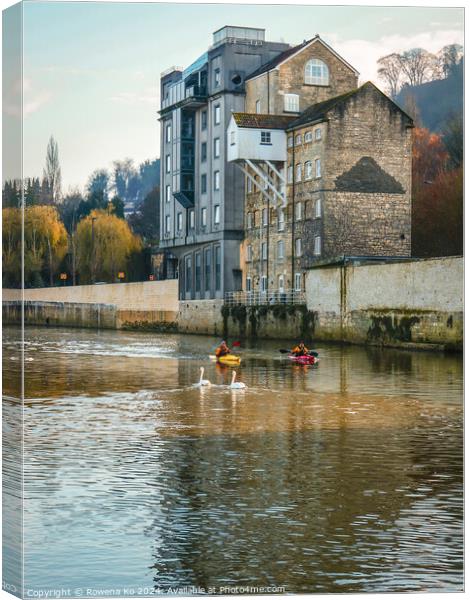 Photography of River Avon in cotswold city Bath, somerset, UK Canvas Print by Rowena Ko