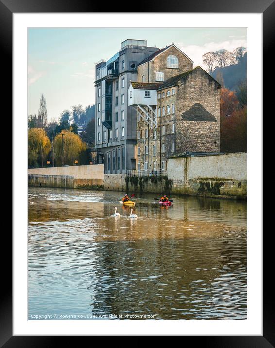 Photography of River Avon in cotswold city Bath, somerset, UK Framed Mounted Print by Rowena Ko