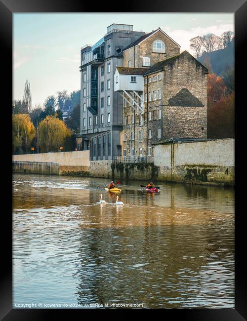 Photography of River Avon in cotswold city Bath, somerset, UK Framed Print by Rowena Ko