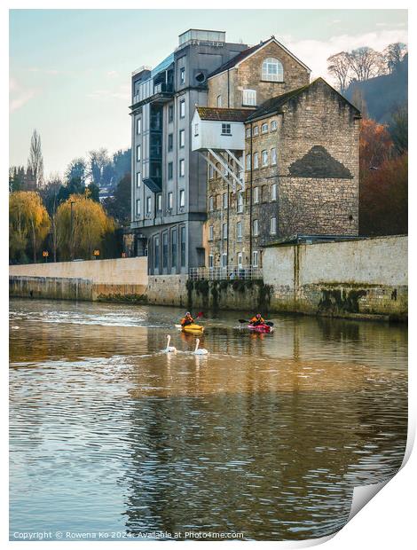 Photography of River Avon in cotswold city Bath, somerset, UK Print by Rowena Ko