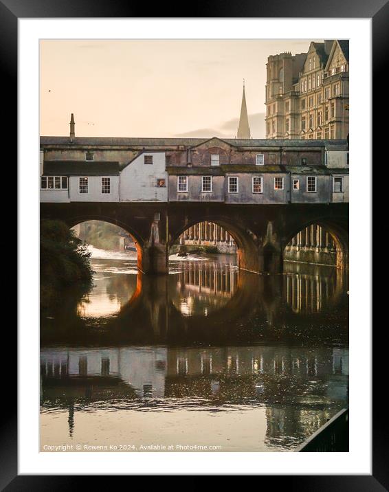 Photography of Pulteney Bridge in cotswold city Bath, somerset, UK Framed Mounted Print by Rowena Ko