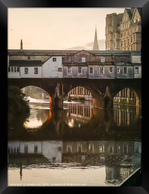Photography of Pulteney Bridge in cotswold city Bath, somerset, UK Framed Print by Rowena Ko