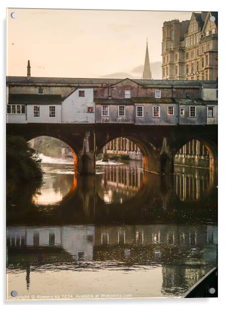 Photography of Pulteney Bridge in cotswold city Bath, somerset, UK Acrylic by Rowena Ko