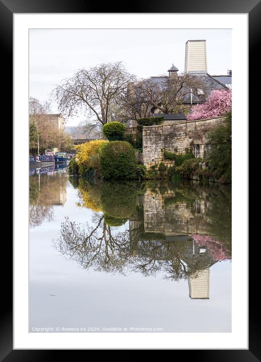 Photography of Canal in cotswold city Bath, somerset, UK  Framed Mounted Print by Rowena Ko