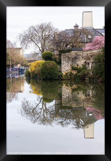 Photography of Canal in cotswold city Bath, somerset, UK  Framed Print by Rowena Ko