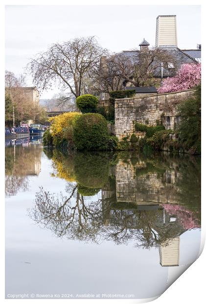 Photography of Canal in cotswold city Bath, somerset, UK  Print by Rowena Ko