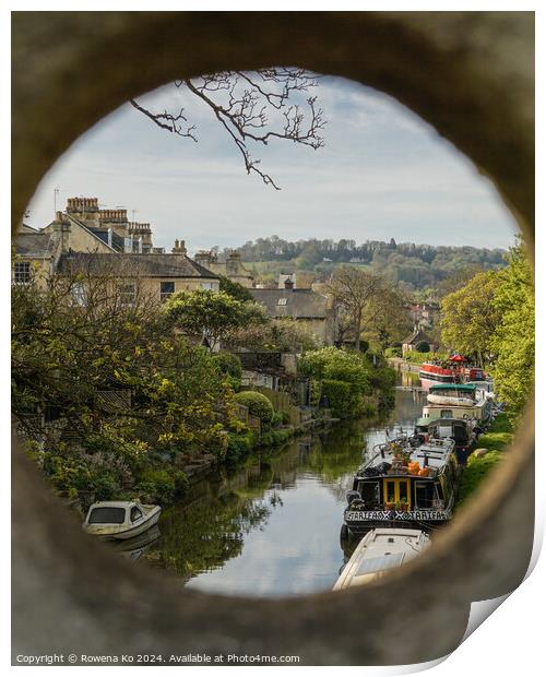 Photography of canal in cotswold city Bath, somerset, UK  Print by Rowena Ko