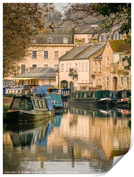 Photography of Canal in cotswold city Bath, somerset, UK  Print by Rowena Ko