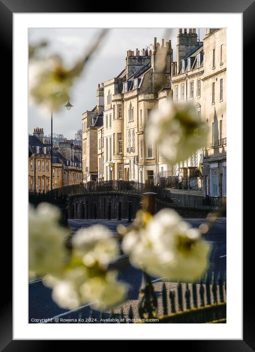 Photography of Paragon in cotswold city Bath, somerset, UK  Framed Mounted Print by Rowena Ko