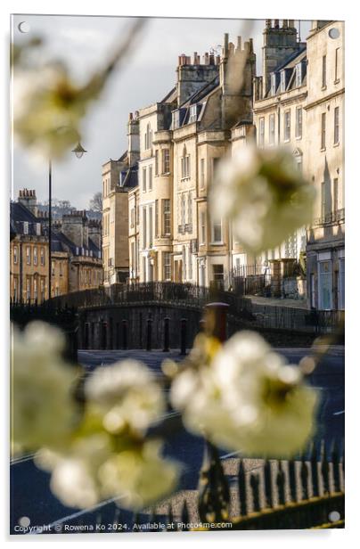 Photography of Paragon in cotswold city Bath, somerset, UK  Acrylic by Rowena Ko