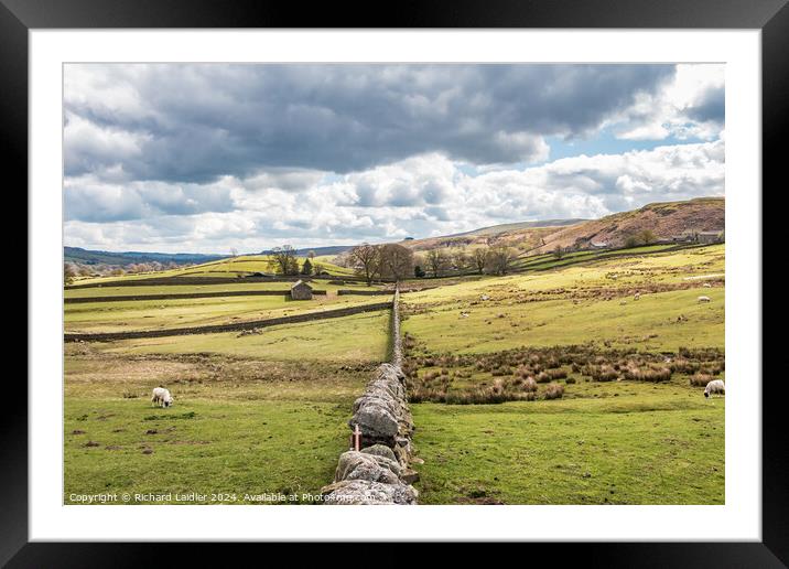 Towards Middleton in Teesdale from Holwick Framed Mounted Print by Richard Laidler